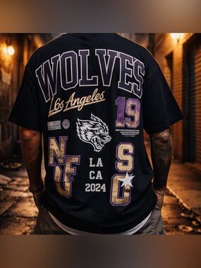 Darc Sport City of Angels Premium Tee - NWT - Medium 💜🖤🤍 877 out of 2000